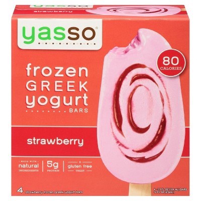 slide 1 of 6, Yasso Strawberry Greek Yogurt Bar, 4 ct