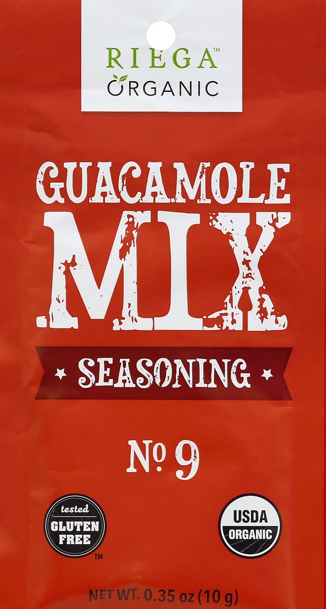 slide 3 of 3, Riega Organic Seasoning, No. 9, Guacamole Mix, 0.35 oz