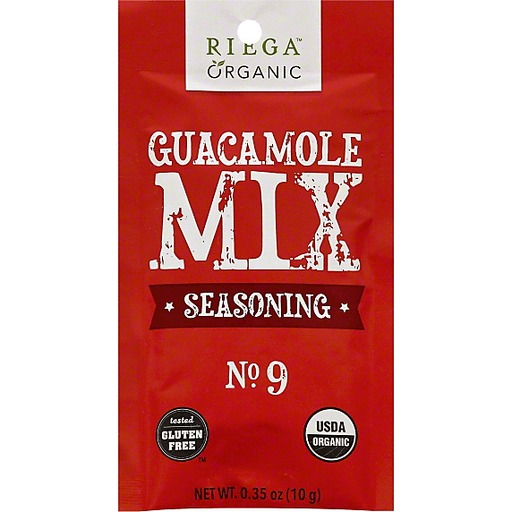 slide 1 of 3, Riega Organic Seasoning, No. 9, Guacamole Mix, 0.35 oz