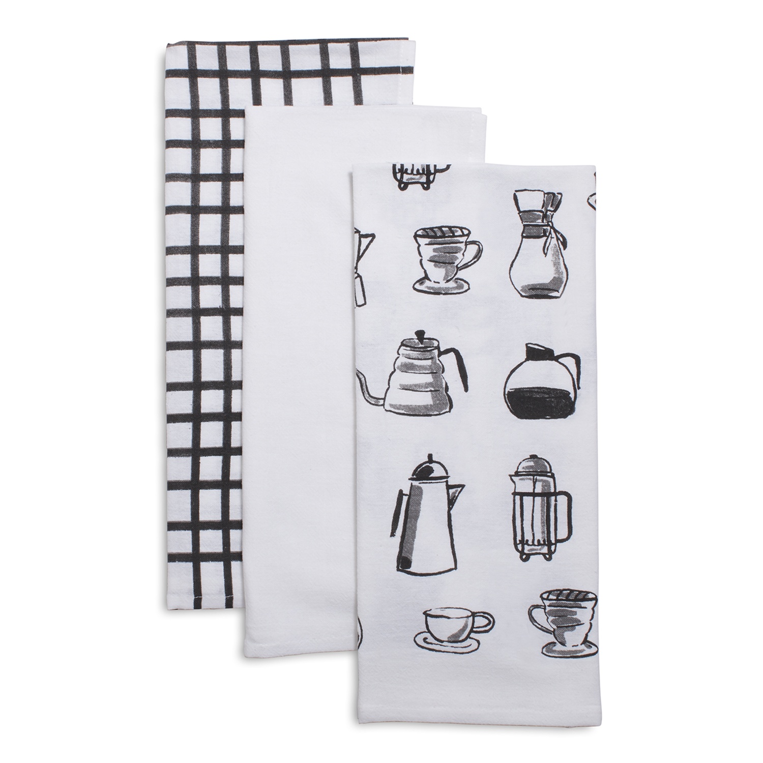 slide 1 of 1, Sur La Table Flour Sack Kitchen Towels, Coffee, 3 ct