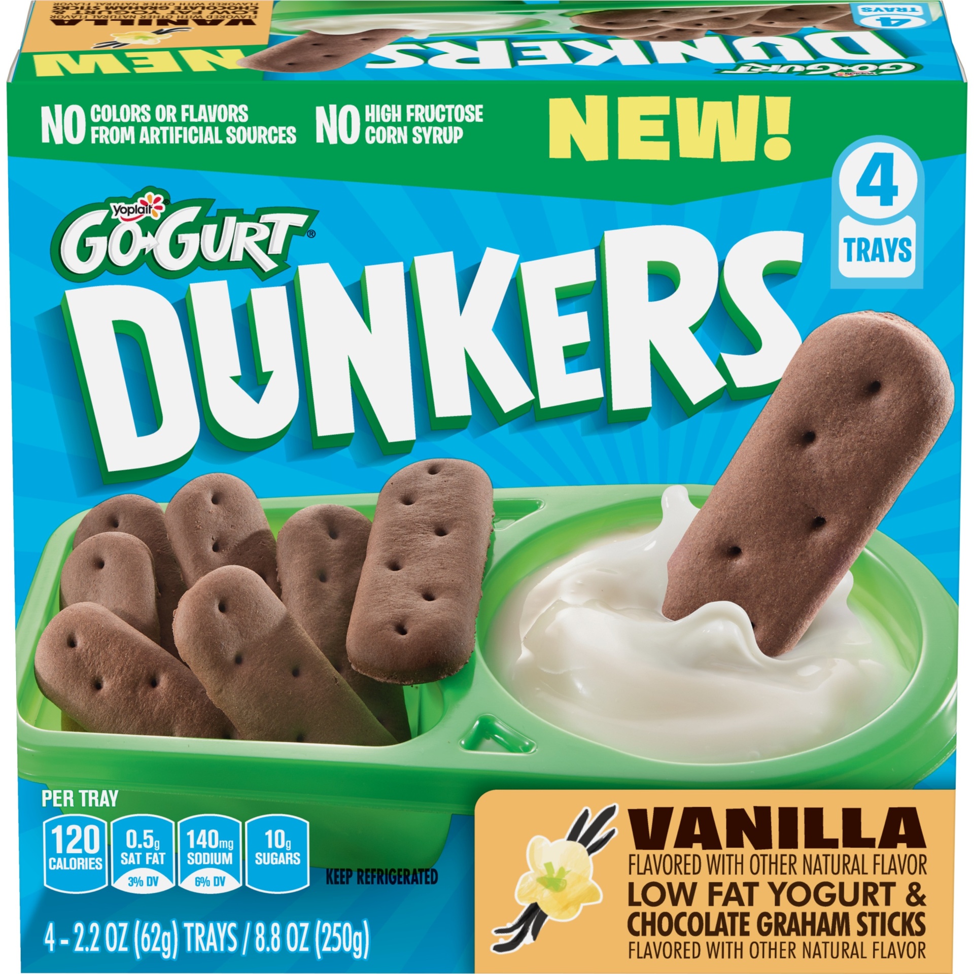 slide 1 of 3, Yoplait Go-Gurt, Low Fat Yogurt, Vanilla Birthday Cake Dunkaroos, 8.8 oz, 4 ct; 2.2 oz