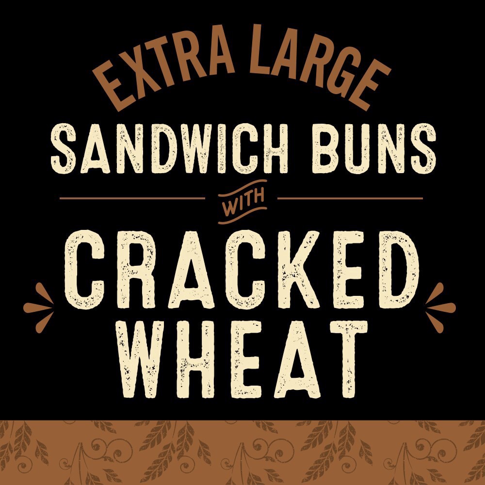 slide 4 of 4, Private Selection Cracked Wheat Extra Large Sandwich Buns, 21 oz