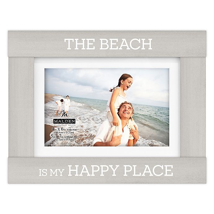 slide 1 of 1, Malden Maiden Beach Happy Photo Frame - Grey, 1 ct