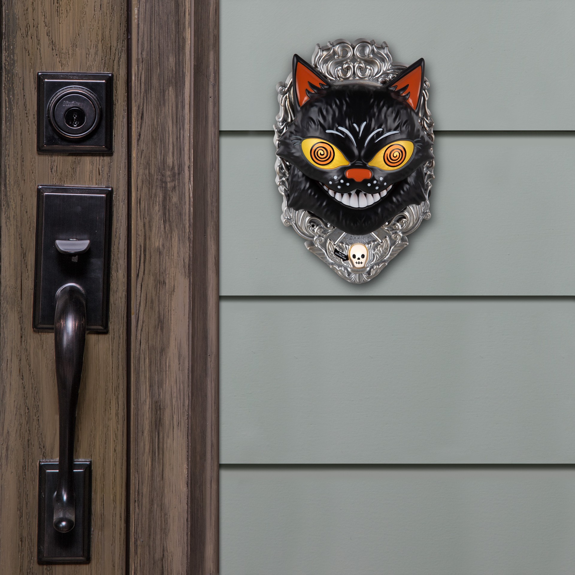 slide 2 of 2, 8" Black Cat Animated Doorbell By Ashland, 8 in