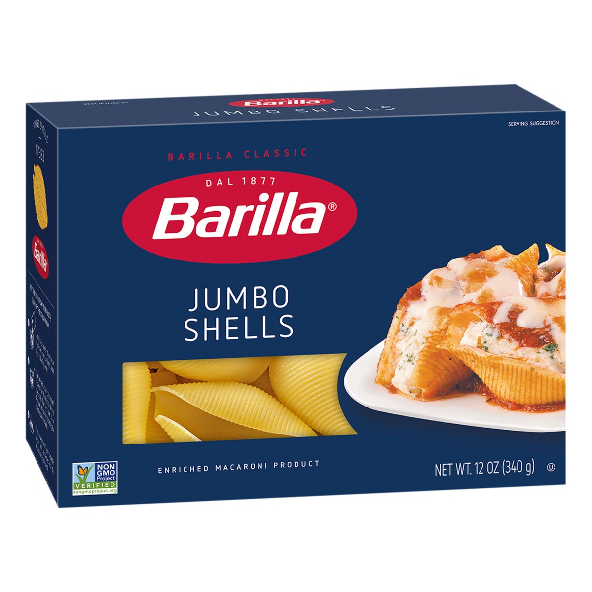 slide 2 of 9, Barilla Jumbo Shells Pasta, 12 oz