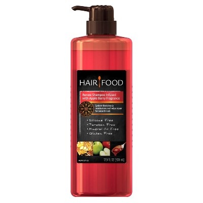 slide 1 of 4, Hair Food Renew Shampoo Infused With Apple Berry Fragrance, 17.9 oz