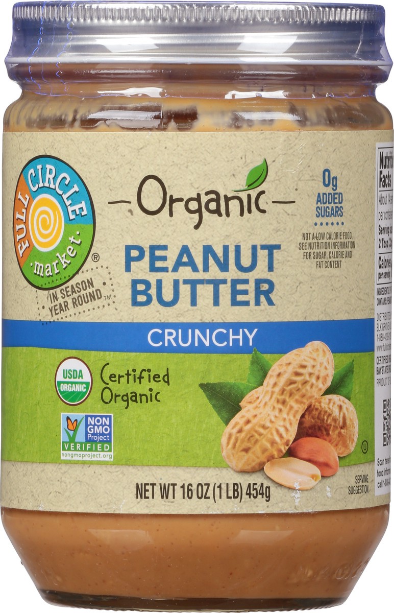 slide 6 of 9, Full Circle Market Organic Crunchy Peanut Butter 16 oz, 16 oz