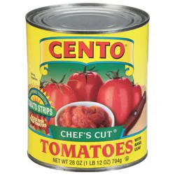 Cento Chef''s Cut Tomatoes with Basil Leaf 28 oz