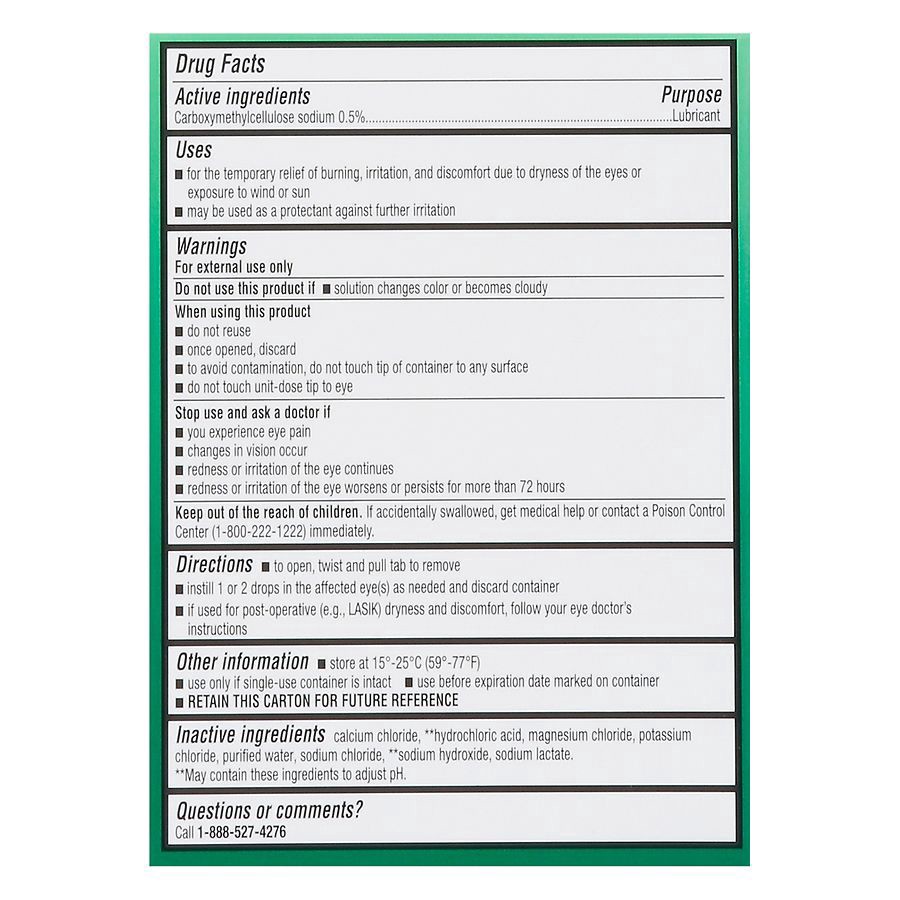 slide 5 of 5, Walgreens Lubricant Preservative Free Eye Drops, 30 ct 0.01 fl oz
