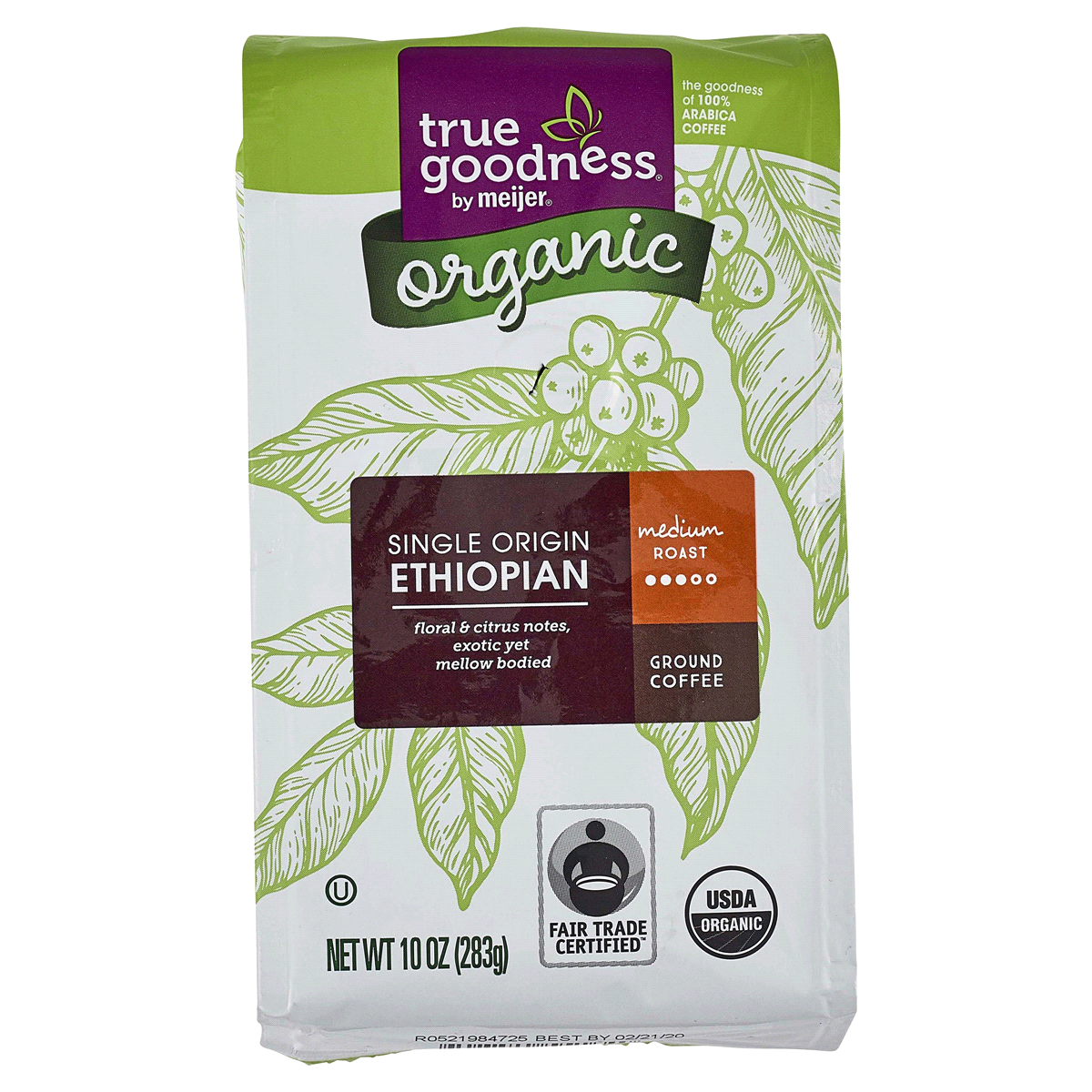 slide 1 of 4, True Goodness Organic Ground Ethiopian Coffee, Medium Roast, 10 oz