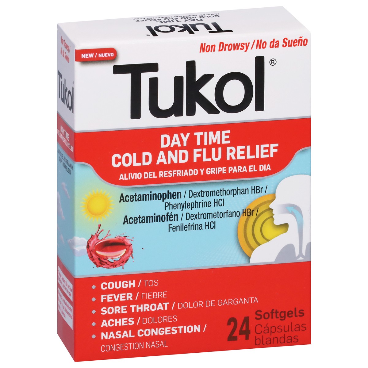 slide 9 of 9, Tukol Soft Gels Day 24 Count, 24 ct