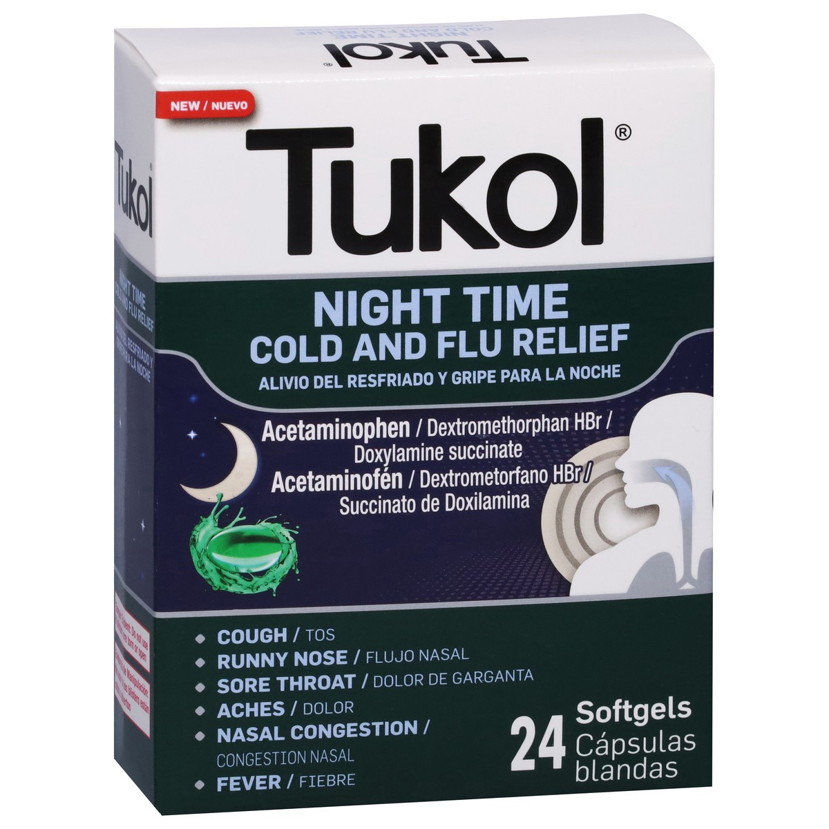slide 2 of 9, Tukol Soft Gels Night 24 Count, 24 ct