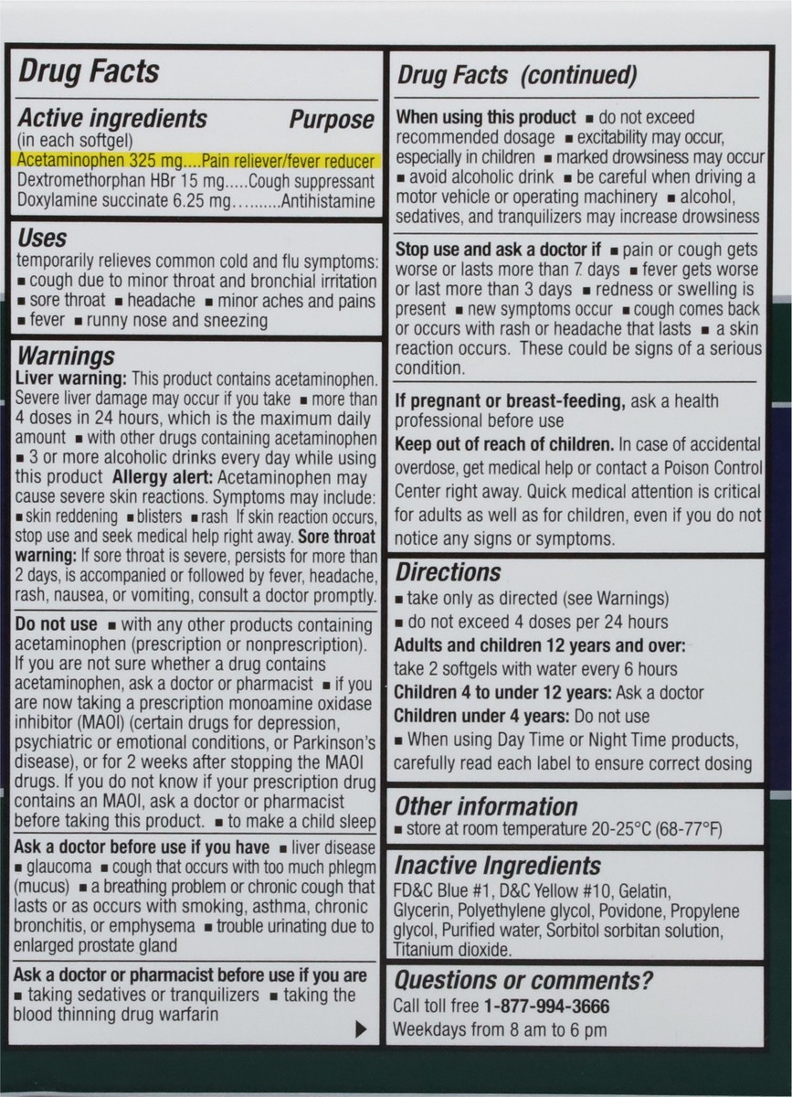 slide 3 of 9, Tukol Soft Gels Night 24 Count, 24 ct