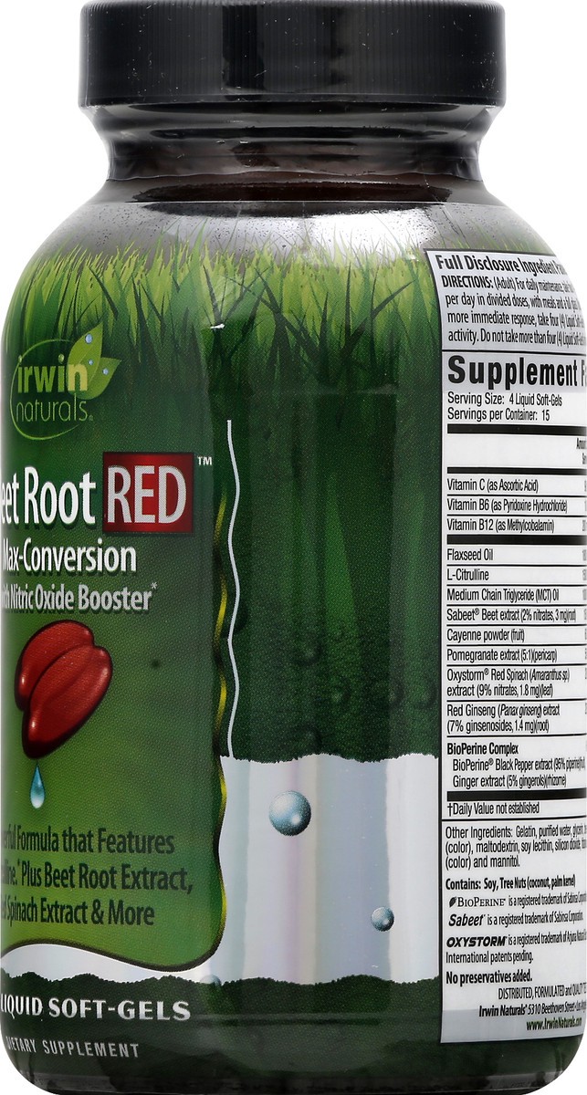 slide 7 of 9, Irwin Naturals Red Liquid Soft-Gels Beet Root 60 ea, 60 ct