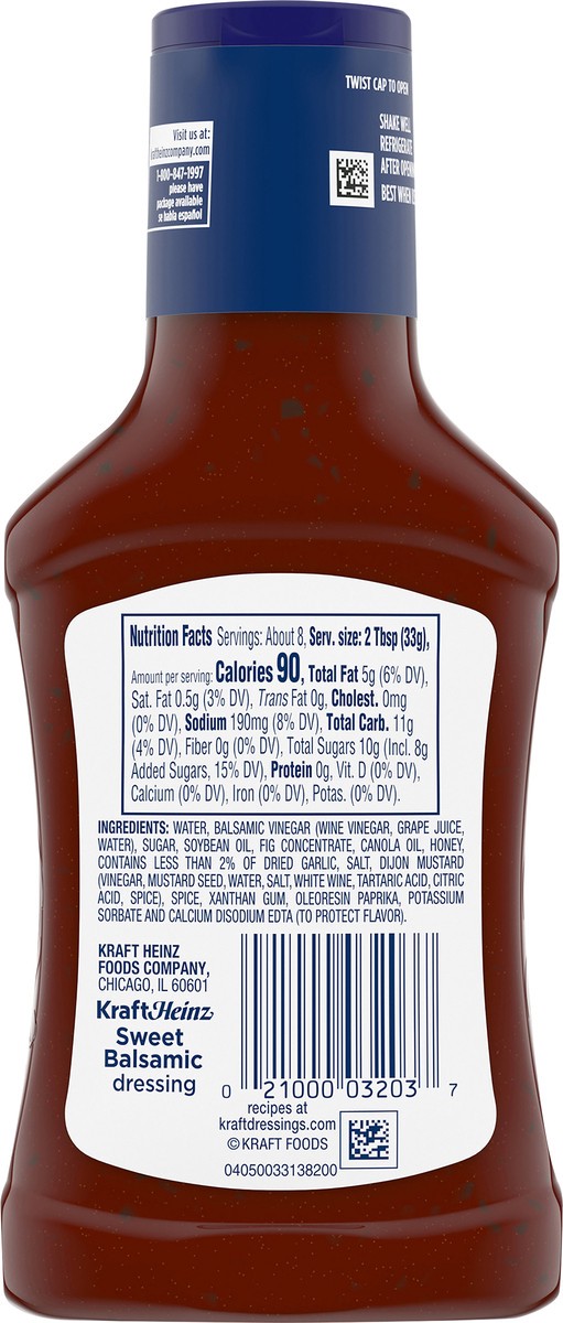 slide 5 of 13, Kraft Sweet Balsamic Vinaigrette, 8 fl oz Bottle, 8 fl oz
