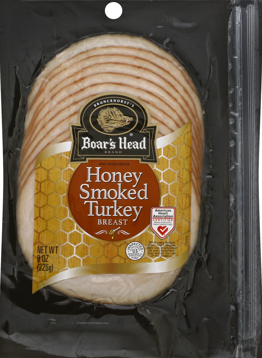 slide 1 of 12, Boar's Head Honey Smoked Turkey Breast, 8 oz