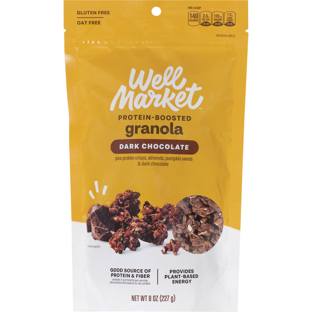 slide 1 of 1, WELL MARKET Dark Chocolate Protein Granola, 8 oz