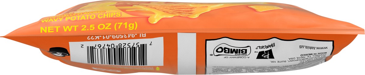 slide 7 of 9, Takis Intense Nacho Waves 2.5 oz Snack Size Bag, Cheese Flavored Non-Spicy Cheesy Wavy Potato Chips, 2.5 oz