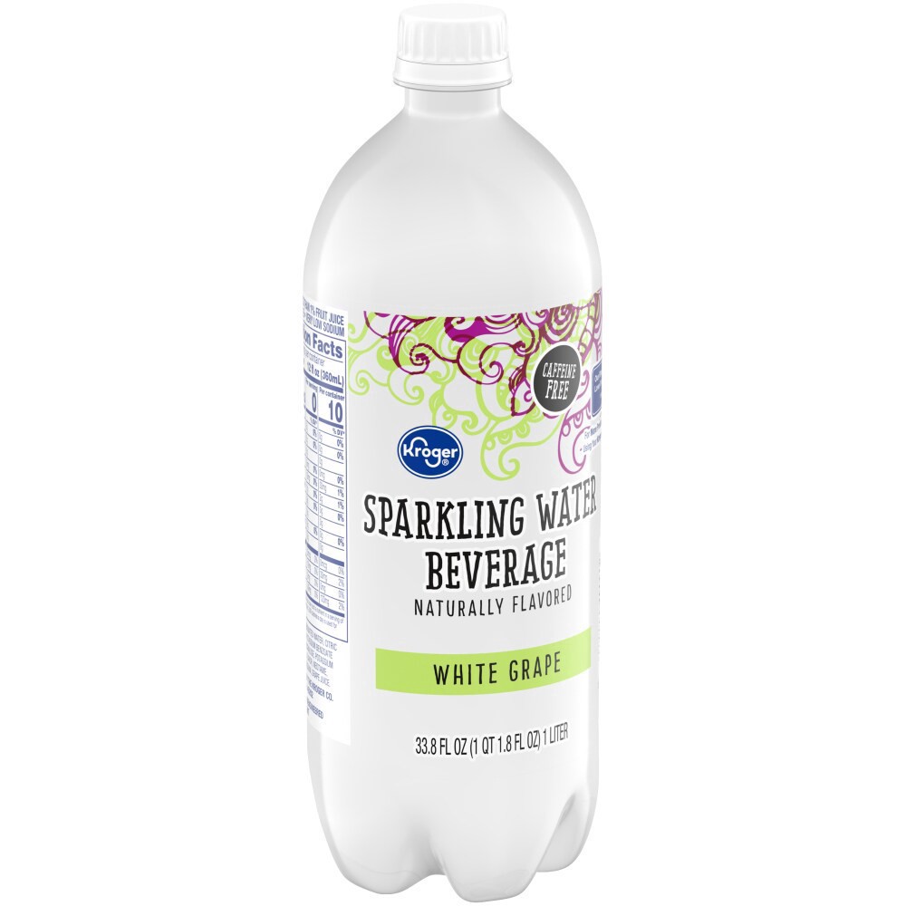 slide 4 of 4, Kroger White Grape Sparkling Water - 1 liter, 1 liter