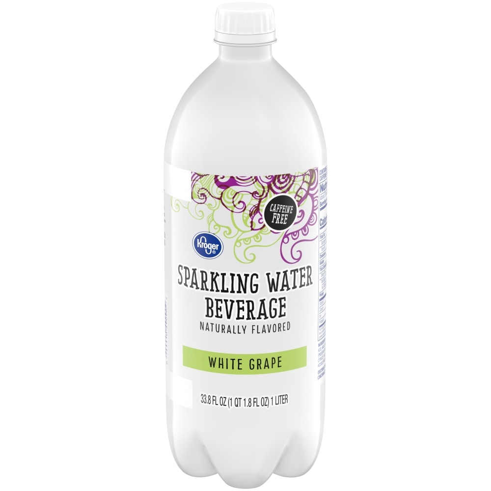 slide 1 of 1, Kroger White Grape Sparkling Water - 1 liter, 1 liter