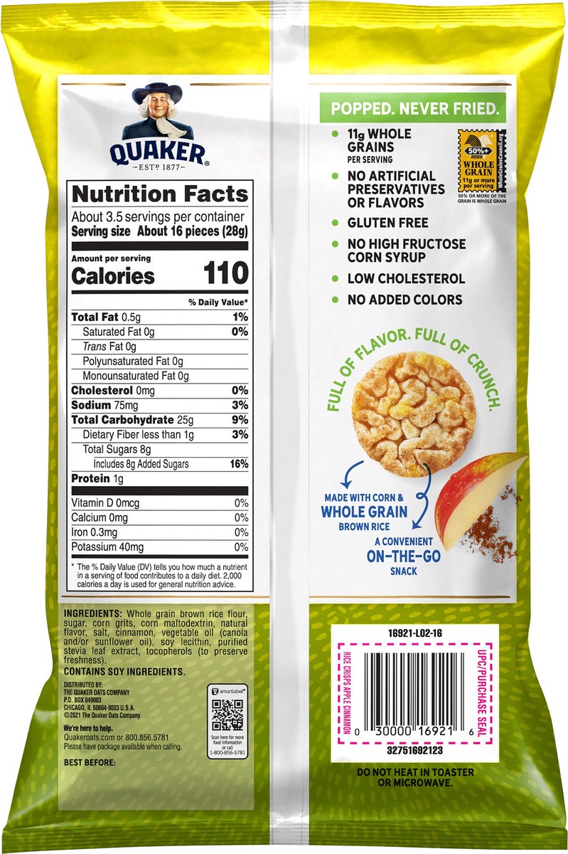 slide 3 of 5, Quaker Rice Crisps, 3.52 oz