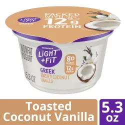 Light + Fit Nonfat Gluten-Free Toasted Coconut Vanilla Greek Yogurt