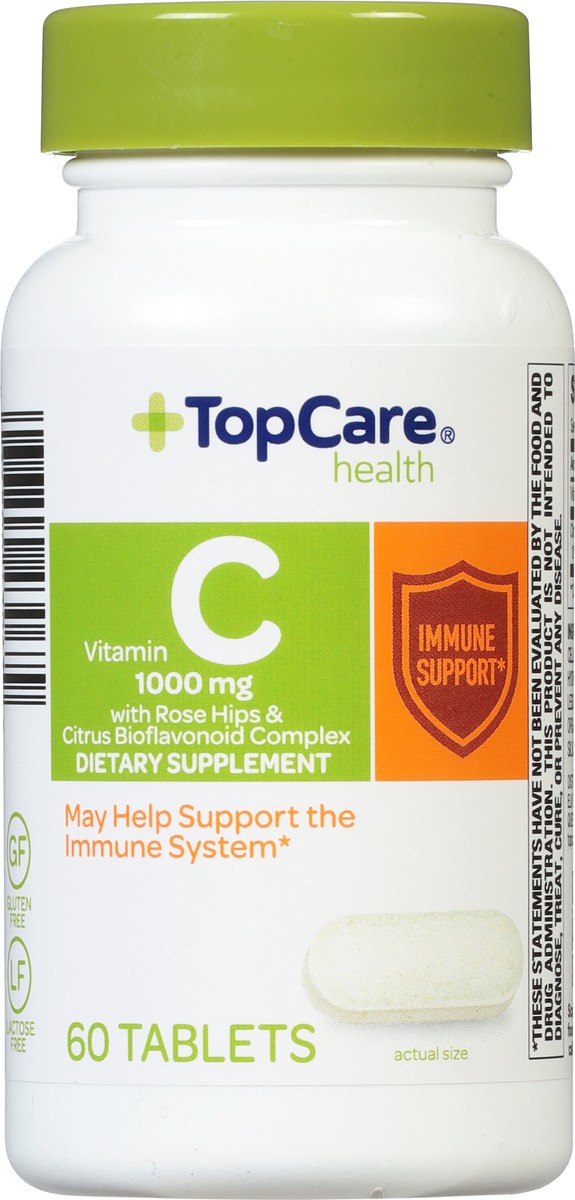 slide 6 of 9, TopCare Vitamin C W/Bioflanonoid Complex & Rose Hips Dietary Supplement, 60 ct