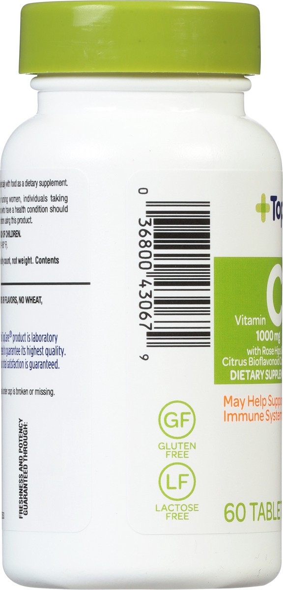 slide 8 of 9, TopCare Vitamin C W/Bioflanonoid Complex & Rose Hips Dietary Supplement, 60 ct