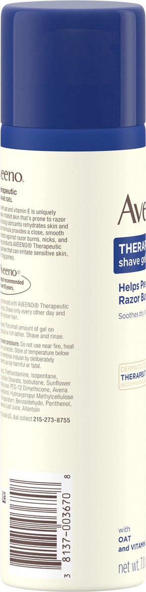 slide 6 of 10, Aveeno Therapeutic Shave Gel, 7 oz