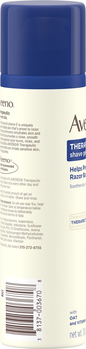 slide 2 of 10, Aveeno Therapeutic Shave Gel, 7 oz