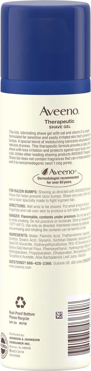 slide 8 of 10, Aveeno Therapeutic Shave Gel, 7 oz