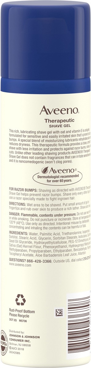 slide 6 of 10, Aveeno Therapeutic Shave Gel, 7 oz