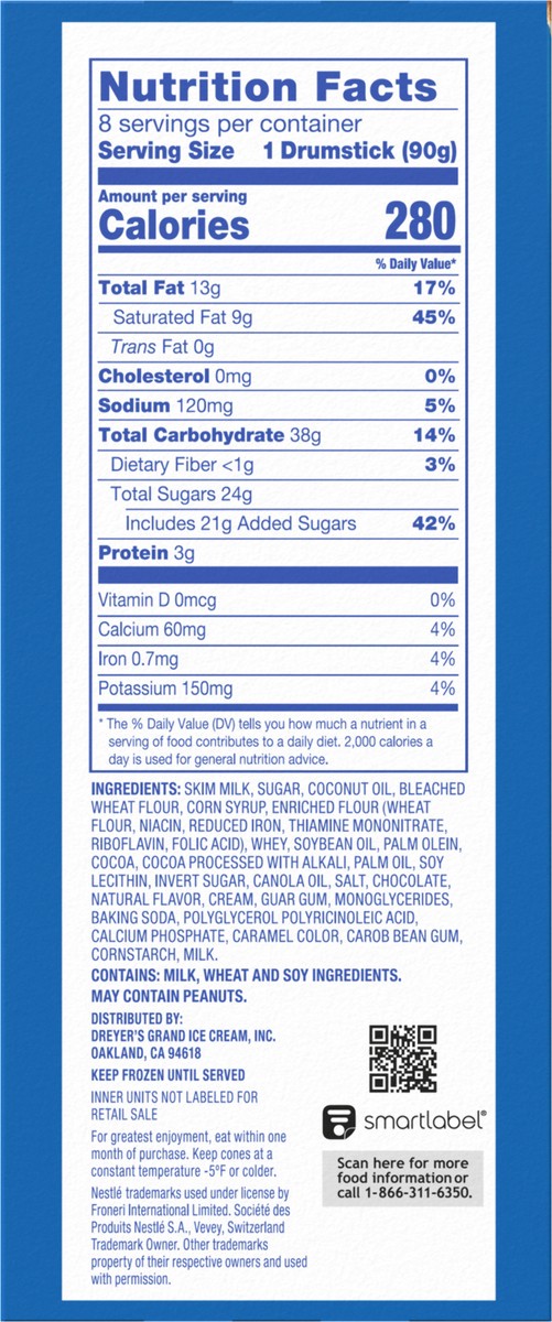 slide 10 of 14, Drumstick Crushed It Cookies and Cream Sundae Cones, 8 Count, 8 ct