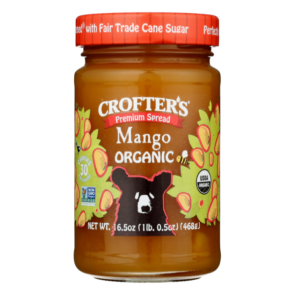 slide 1 of 1, Crofter's Crofter's Organic Premium Mango Fruit Spread, 16.5 oz