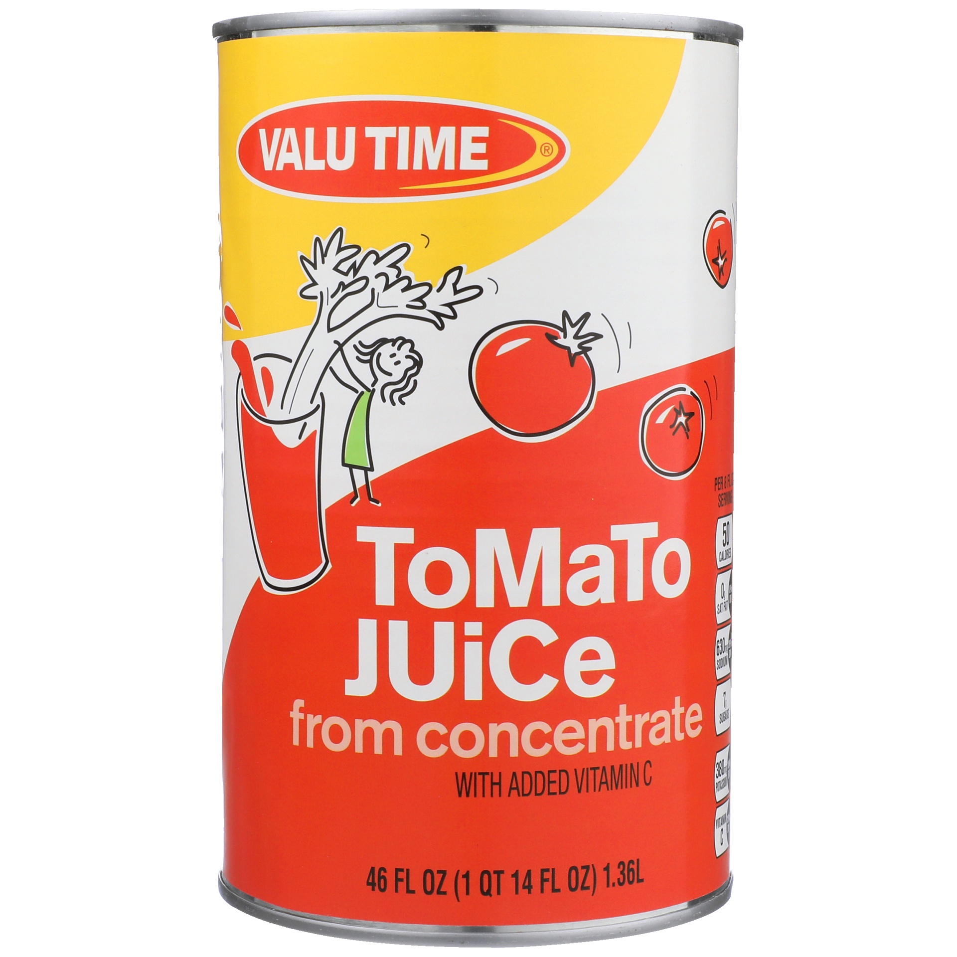 slide 1 of 1, Valu Time Tomato Juice, 46 fl oz