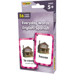 Teacher Created Resources Everyday Words English/Spanish Flash Cards, 5 1/8" x 3 1/8", 5th Grade, Pack of 56 Flash Cards