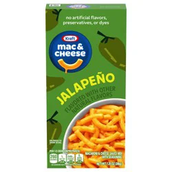 Kraft Mac and Cheese, 1 Box, for Easy Dinner or Dinner Sides, Jalapeño Flavored with Other Natural Flavors, No Artificial Flavors, Preservatives or Dyes, 7.25 oz