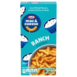 Kraft Mac and Cheese, 1 Box, for Easy Dinner or Dinner Sides, Ranch Flavored, No Artificial Flavors, Preservatives or Dyes, 7.25 oz