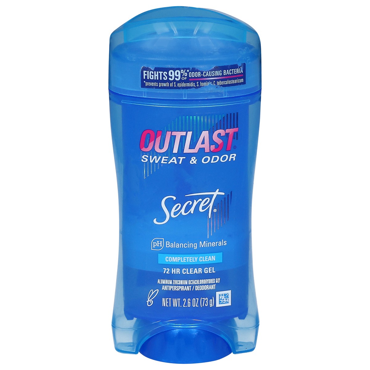 slide 1 of 3, Secret Outlast Clear Gel 72 HR Completely Clean Antiperspirant/Deodorant 2.6 oz, 2.6 oz