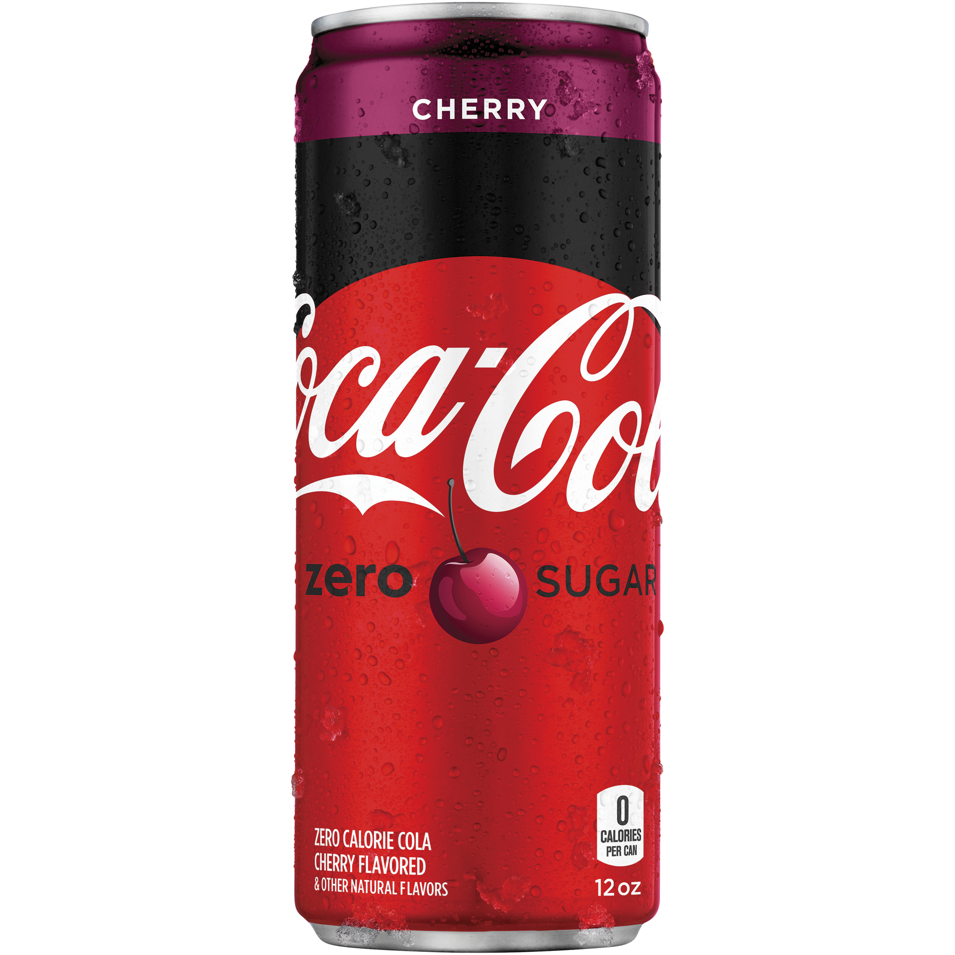 slide 1 of 3, Coca-Cola Cherry Zero Sugar Diet Soda Soft Drink- 12 fl oz, 12 fl oz