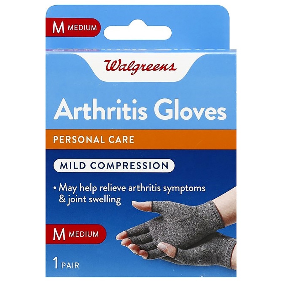 slide 1 of 1, Walgreens Arthritis Gloves Gray, 1 pair