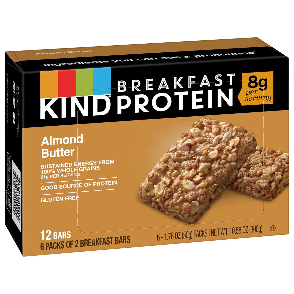 slide 5 of 9, KIND Breakfast Protein Bars, Almond Butter, 1.76 oz, 12 Count, 10.6 oz