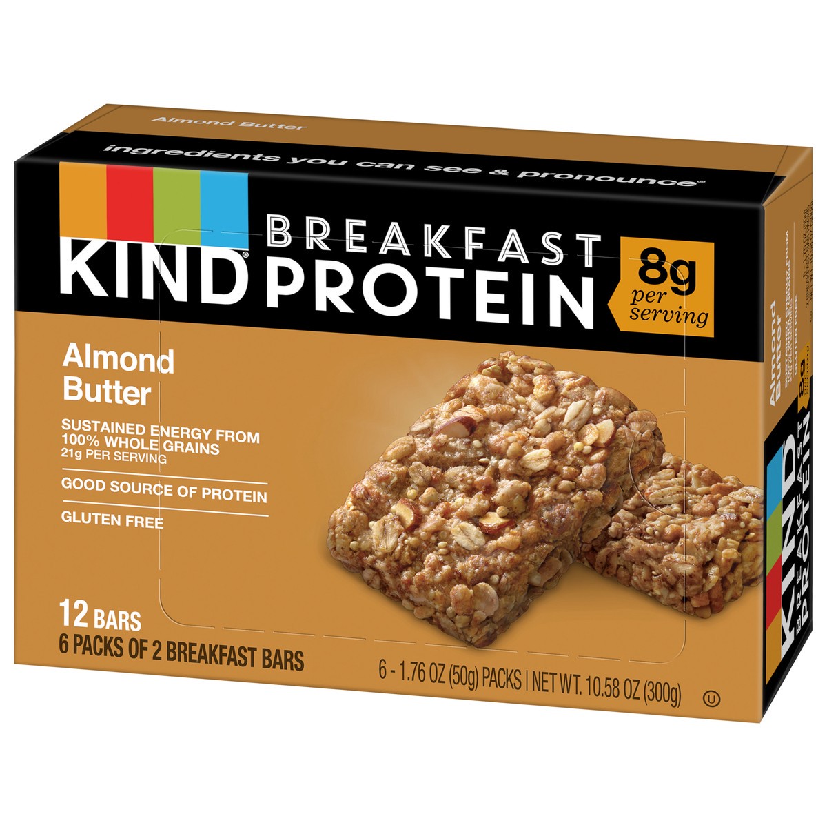 slide 4 of 9, KIND Breakfast Protein Bars, Almond Butter, 1.76 oz, 12 Count, 10.6 oz