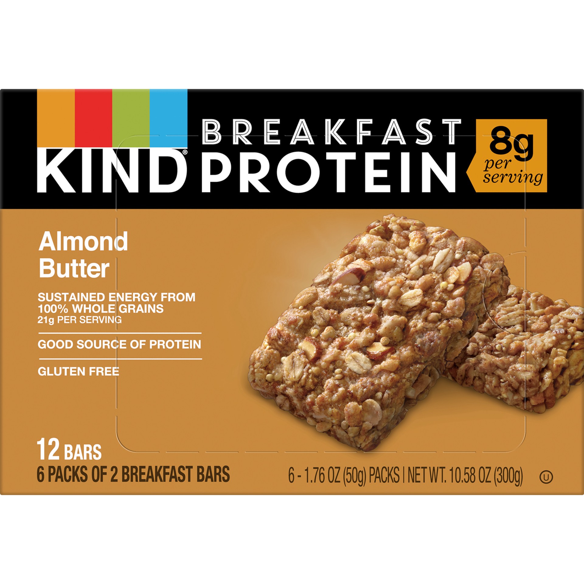 slide 1 of 9, KIND Breakfast Protein Bars, Almond Butter, 1.76 oz, 12 Count, 10.6 oz