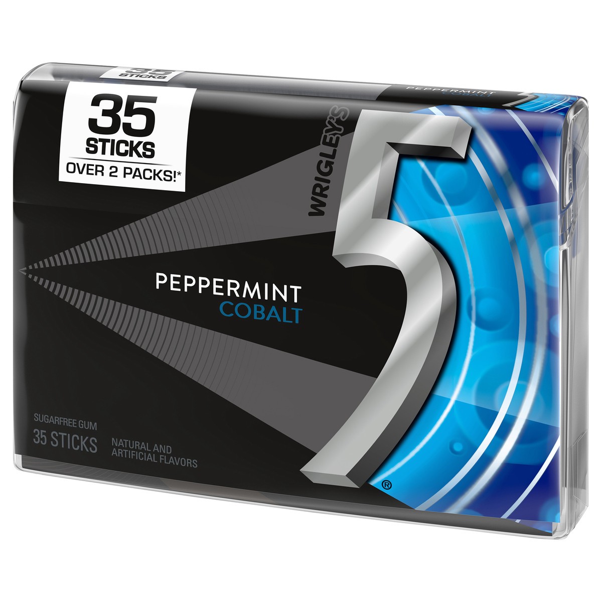 slide 2 of 2, 5 Gum Peppermint Cobalt Sugarfree Gum, 35-stick pack, 35 ct