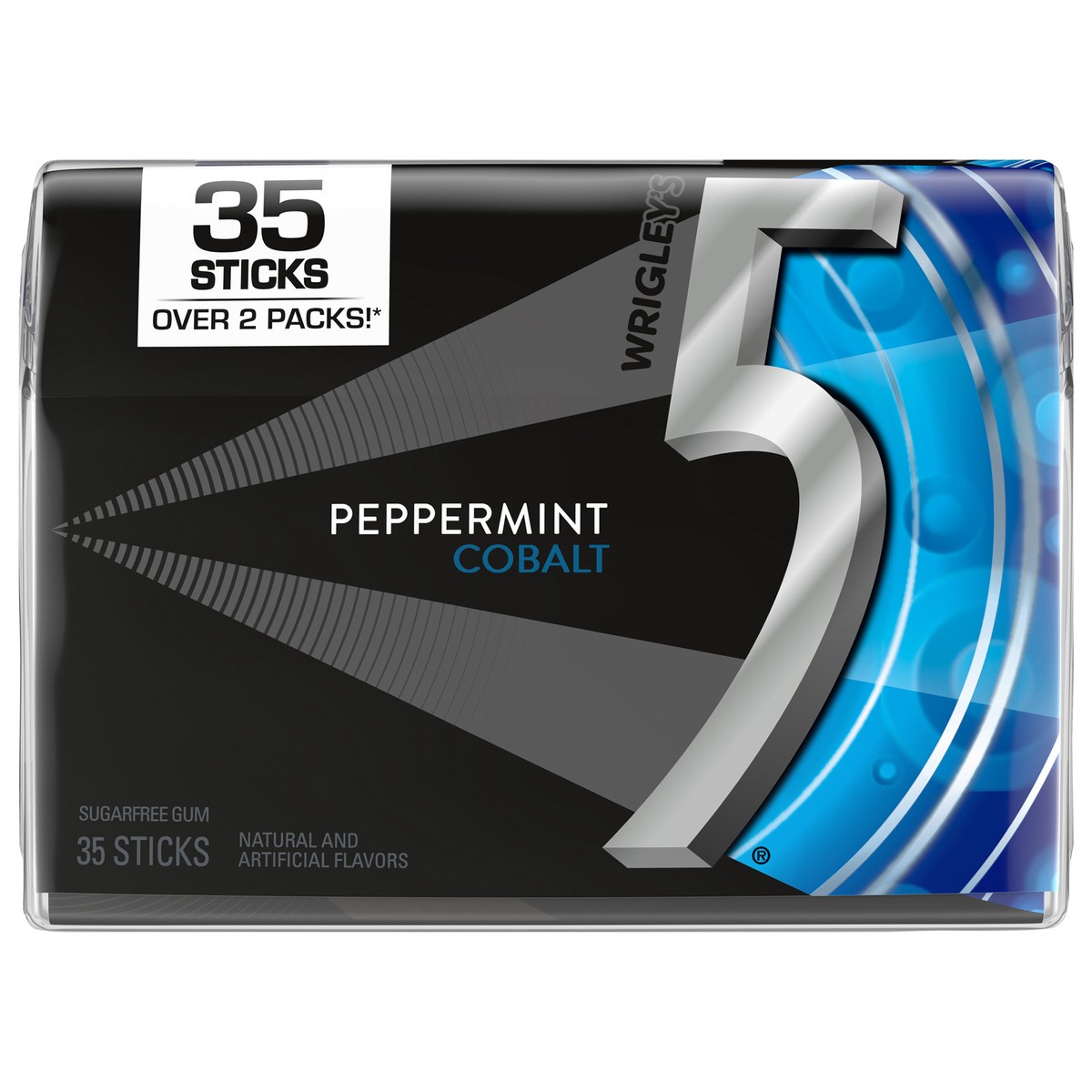 slide 1 of 2, 5 Gum Peppermint Cobalt Sugarfree Gum, 35-stick pack, 35 ct