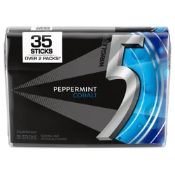 5 GUM Peppermint Cobalt Sugar Free Chewing Gum, 35 Stick Pack