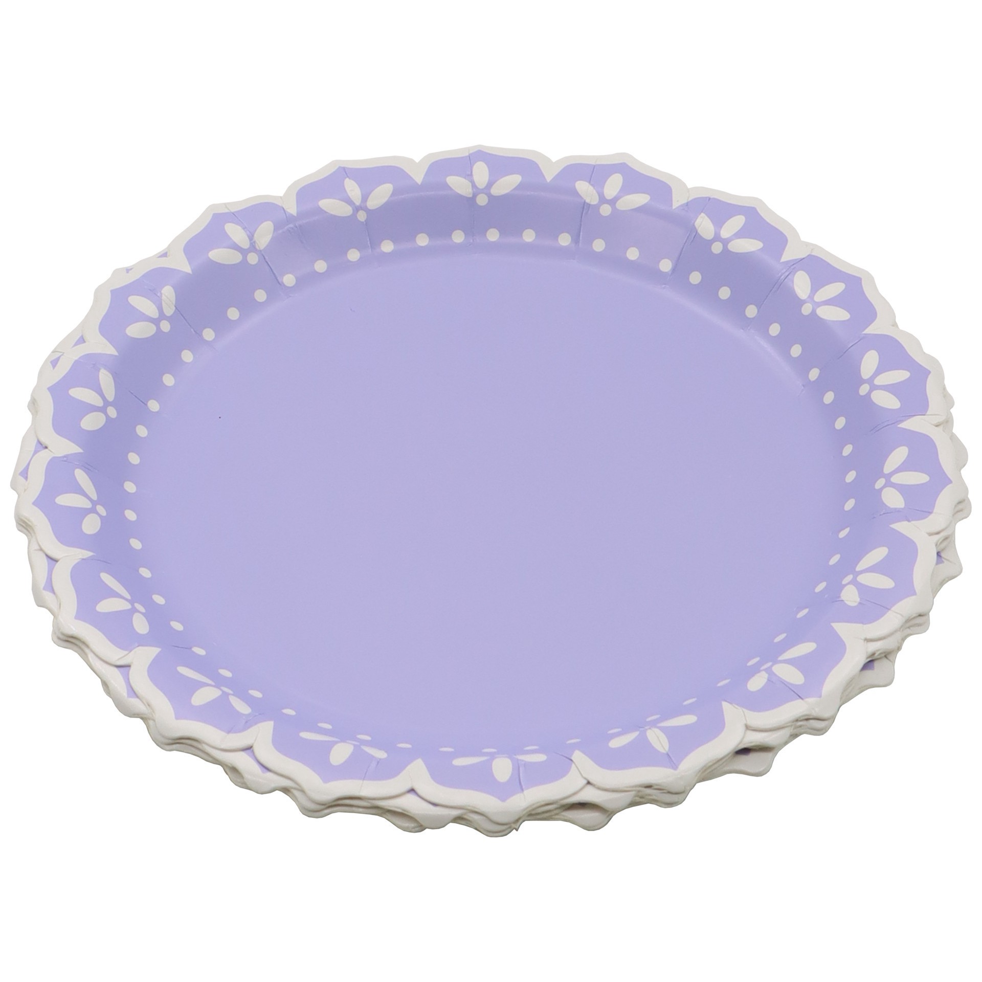 slide 2 of 2, 7" Purple Petal Dot Snack Plates, 8ct. By Celebrate It, 8 ct