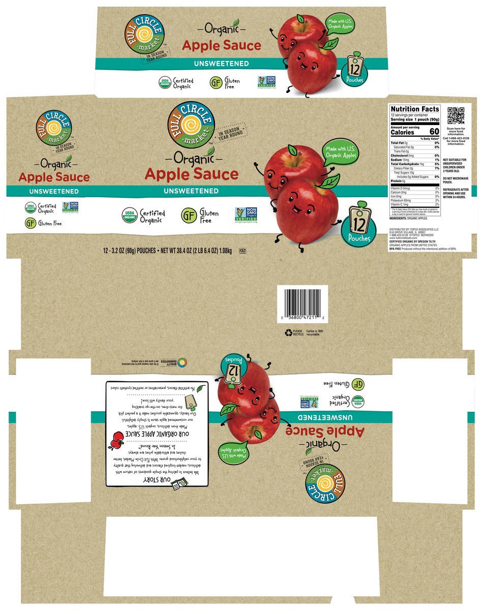 slide 8 of 14, Full Circle Market Unsweetened Apple Sauce, 38.4 oz