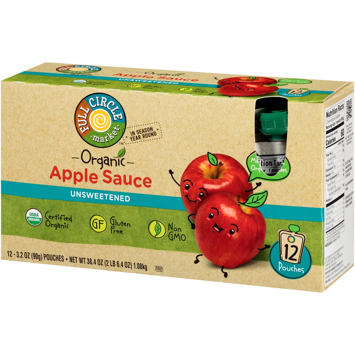 slide 14 of 14, Full Circle Market Unsweetened Apple Sauce, 38.4 oz